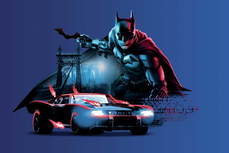 Europosters Plakát, Obraz - The Batman in Gotham City, 40 × 26.7 cm