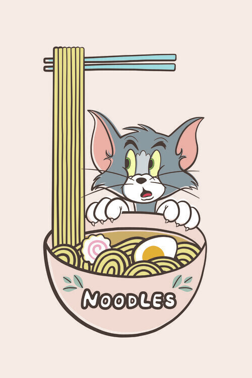 Europosters Plakát, Obraz - Tom and Jerry - Noodles, 26.7 × 40 cm