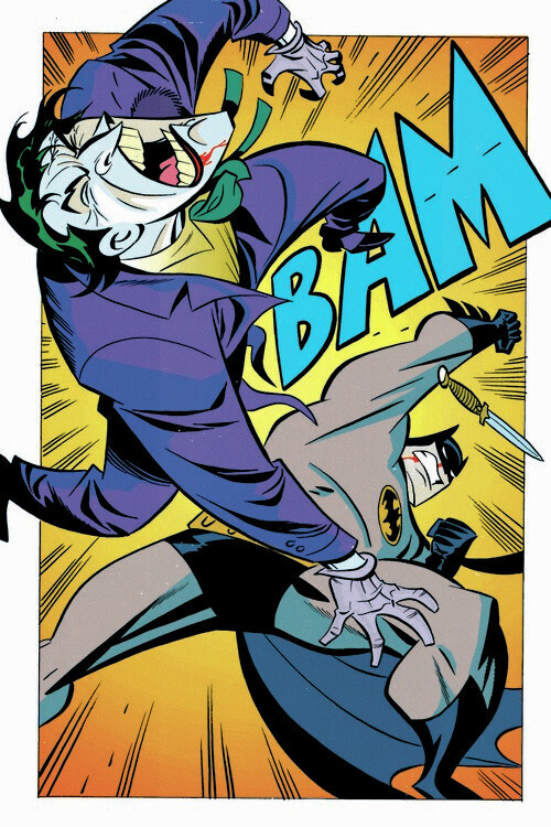 Europosters Plakát, Obraz - Joker and Batman fight, 26.7 × 40 cm
