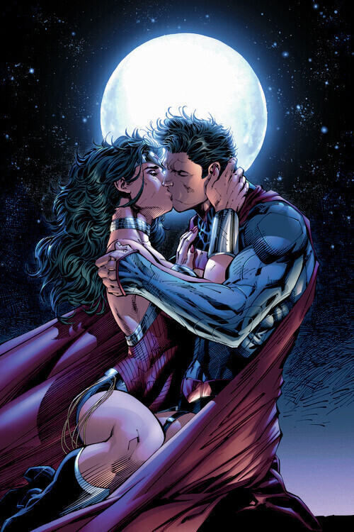 Europosters Plakát, Obraz - Superman and Wonder Woman - Lovers, 26.7 × 40 cm