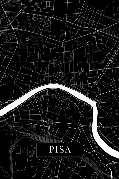 Europosters Plakát, Obraz - Pisa black, 26.7 × 40 cm