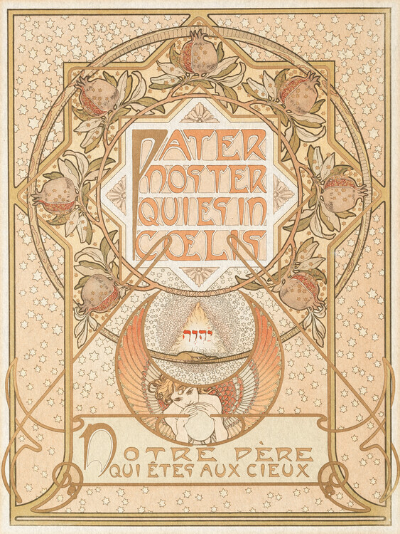 Alfons Mucha Plakát, Obraz - Pater Noster (1900), Alfons Mucha, 30 × 40 cm