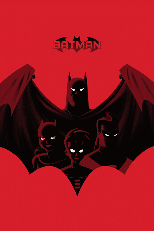 Europosters Plakát, Obraz - Batman with little Titans, 26.7 × 40 cm