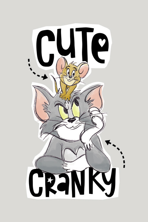 Europosters Plakát, Obraz - Tom a Jerry - Cute and Cranky, 26.7 × 40 cm