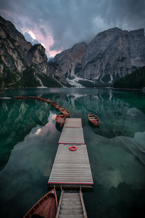 Marco Tagliarino Plakát, Obraz - Braies reflections, Marco Tagliarino, 26.7 × 40 cm
