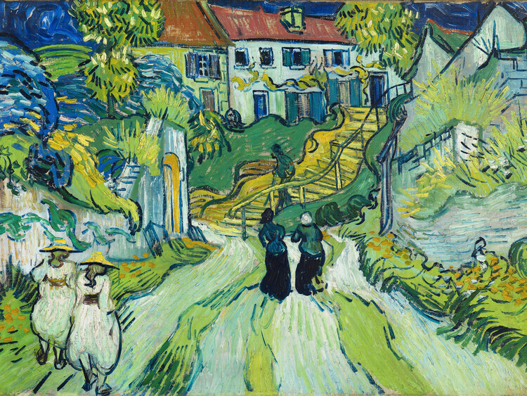 Vincent van Gogh Plakát, Obraz - Stairway at Auvers (1890), Vincent van Gogh, 40 × 30 cm