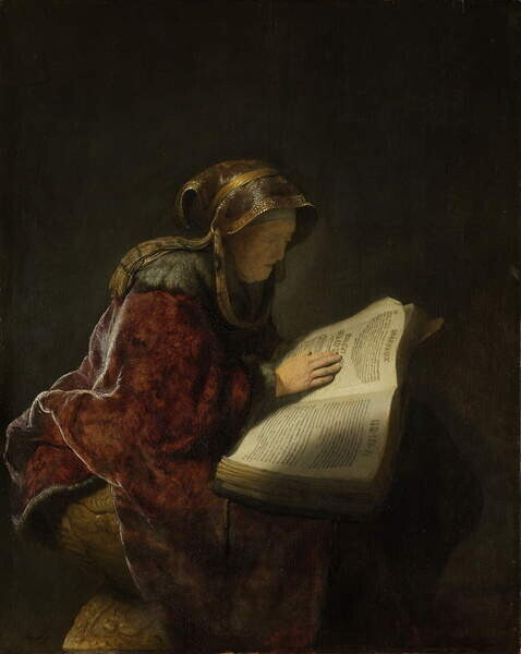 Rembrandt Harmensz. van Rijn Plakát, Obraz - An Old Woman Reading, Rembrandt Harmensz. van Rijn, 30 × 40 cm