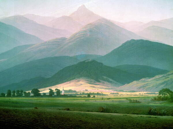 Friedrich, Caspar David Plakát, Obraz - Landscape in the Riesengebirge, 1810-11, Friedrich, Caspar David, 40 × 30 cm