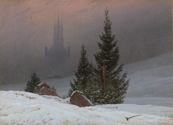 Friedrich, Caspar David Plakát, Obraz - Winter Landscape, c.1811, Friedrich, Caspar David, 40 × 30 cm