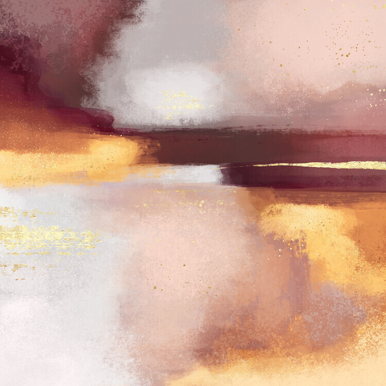 Elisabeth Fredriksson Plakát, Obraz - Burgundy Sunset, Elisabeth Fredriksson, 40 × 40 cm