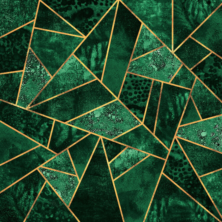 Elisabeth Fredriksson Plakát, Obraz - Deep Emerald, Elisabeth Fredriksson, 40 × 40 cm