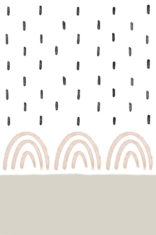 uplusmestudio Plakát, Obraz - Rain on Rainbows, uplusmestudio, 26.7 × 40 cm