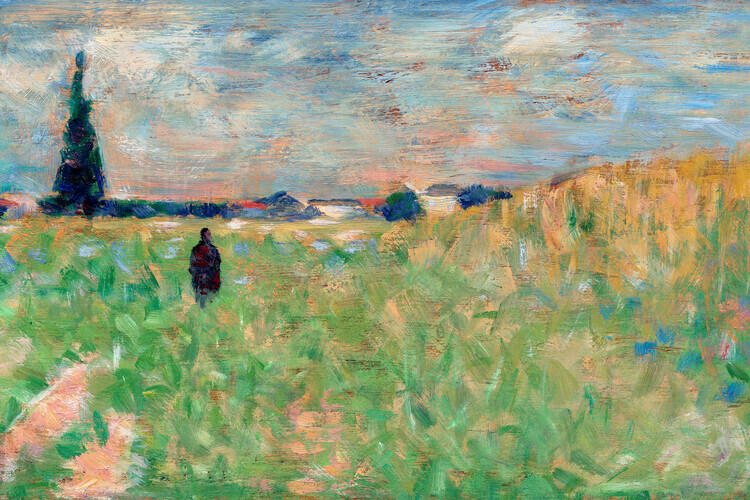 George Seurat Plakát, Obraz - A Summer Landscape, George Seurat, 40 × 26.7 cm