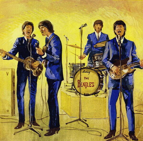 English School, Plakát, Obraz - The Beatles, English School,, 40 × 40 cm