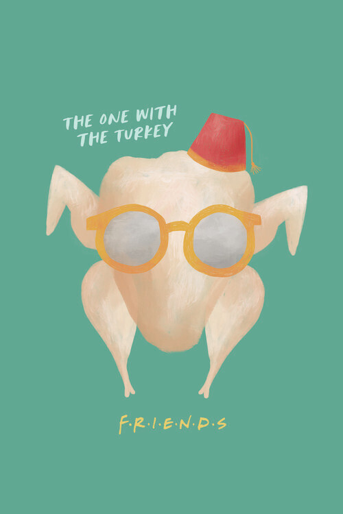 Europosters Plakát, Obraz - Friends - The one with the turkey, 26.7 × 40 cm