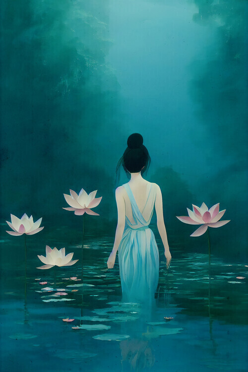 Treechild Plakát, Obraz - In The Pond, Treechild, 26.7 × 40 cm