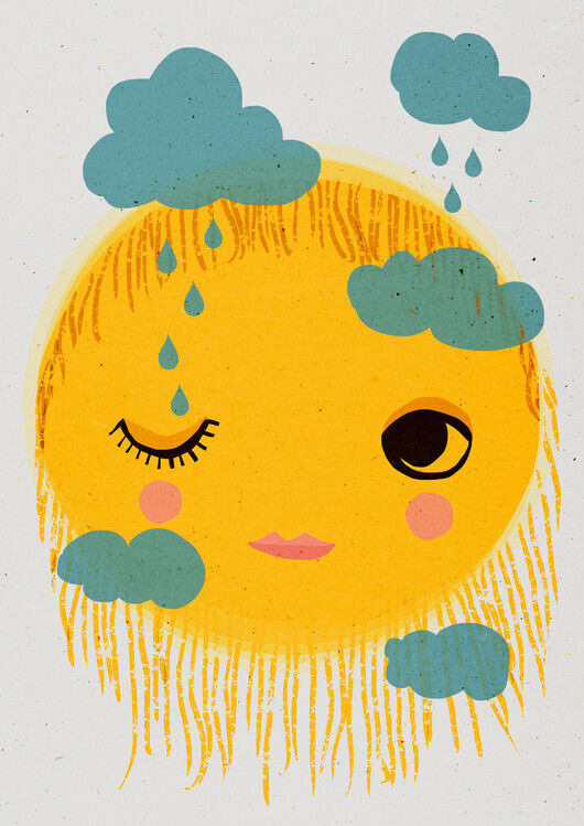 Treechild Plakát, Obraz - Sun And Rain, Treechild, 30 × 40 cm