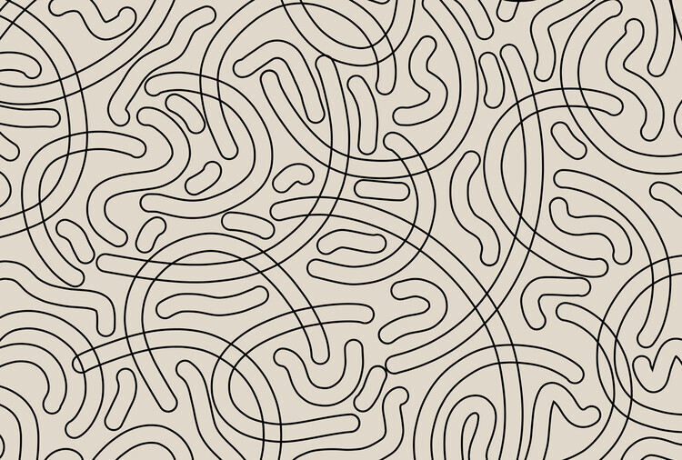 Treechild Plakát, Obraz - Simple Tube Line Pattern, Treechild, 40 × 26.7 cm
