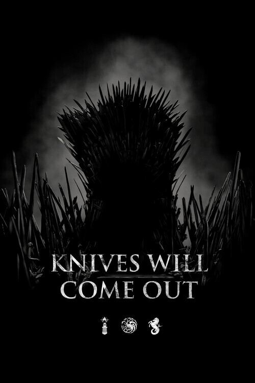 Europosters Plakát, Obraz - House of the Dragon - Knives will come out, 26.7 × 40 cm
