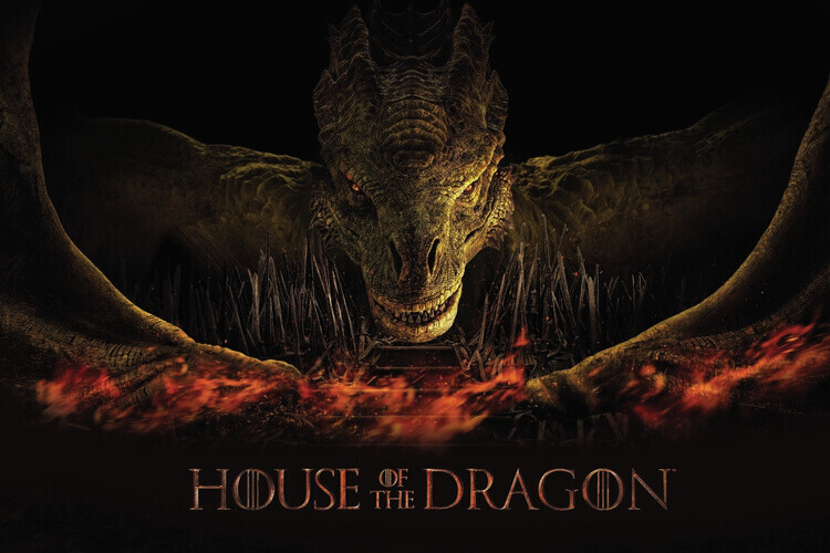 Europosters Plakát, Obraz - House of the Dragon - Dragon's fire, 40 × 26.7 cm