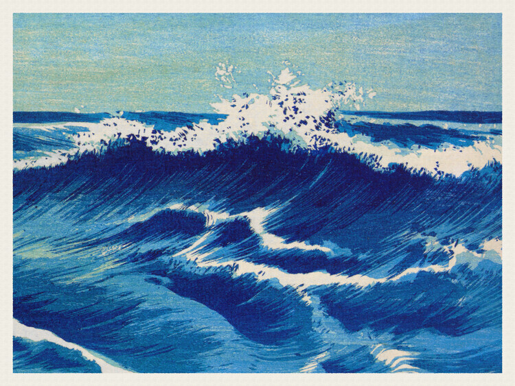 Europosters Plakát, Obraz - Great Ocean Wave No.1 - Uehara Konen, 40 × 30 cm