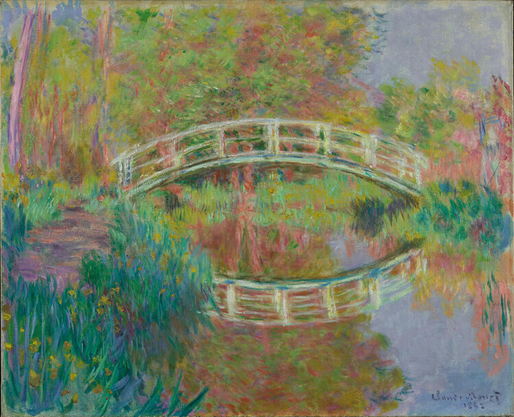 Claude Monet Plakát, Obraz - Bridge in Monet's Garden, 1895-96, Claude Monet, 40 × 30 cm