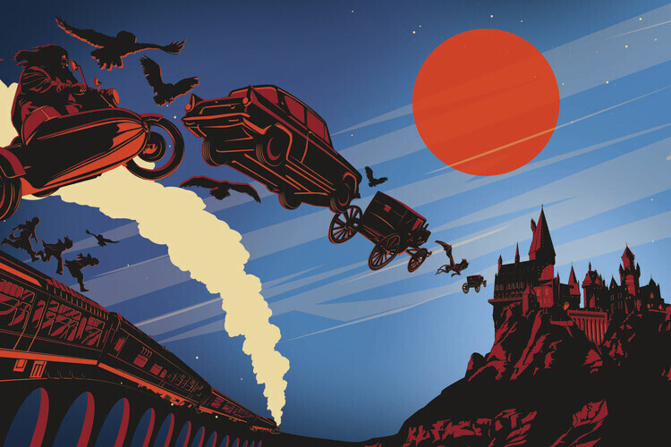 Europosters Plakát, Obraz - Harry Potter - Transport to Hogwarts, 40 × 26.7 cm