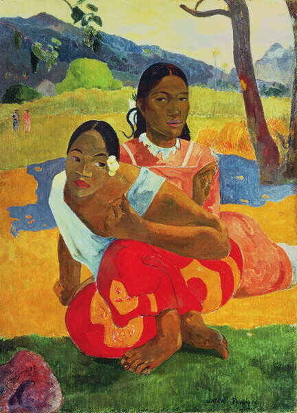 Gauguin, Paul Plakát, Obraz - Nafea Faaipoipo (When are you Getting Married?), 1892, Gauguin, Paul, 30 × 40 cm