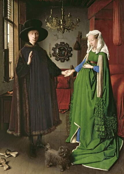 Eyck, Jan van Plakát, Obraz - The Portrait of Giovanni Arnolfini and his Wife Giovanna Cenami, 1434, Eyck, Jan van, 30 × 40 cm