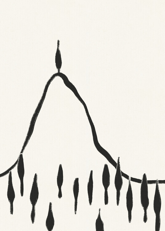 Alisa Galitsyna Plakát, Obraz - Minimal Line Landscape #2, Alisa Galitsyna, 30 × 40 cm