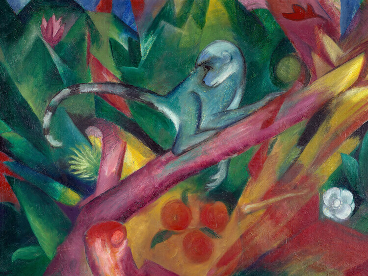 Franz Marc Plakát, Obraz - The Monkey, Franz Marc, 40 × 30 cm