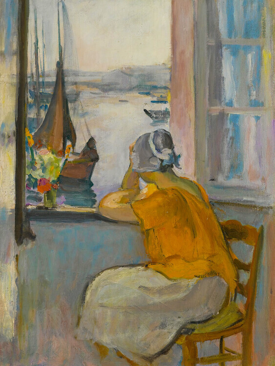 Henri Lebasque Plakát, Obraz - The Open Window on the Island Of Yeu, Henri Lebasque, 30 × 40 cm