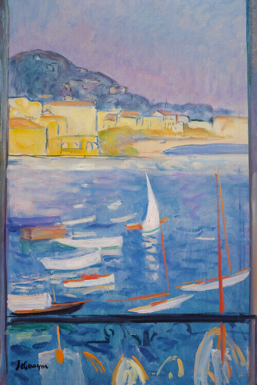 Henri Lebasque Plakát, Obraz - Window to the Port, Henri Lebasque, 26.7 × 40 cm