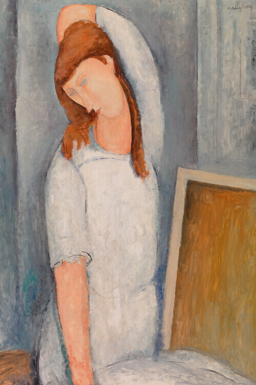 Amedeo Modigliani Plakát, Obraz - Jeanne Hébuterne, Posed Portrait, Amedeo Modigliani, 26.7 × 40 cm