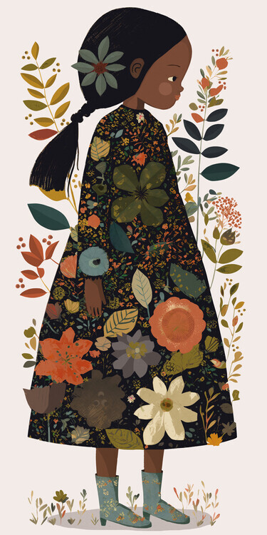 Treechild Plakát, Obraz - Little Flower Girl, Treechild, 20 × 40 cm