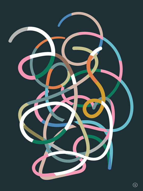 Dan Hobday Plakát, Obraz - Color Lines, Dan Hobday, 30 × 40 cm