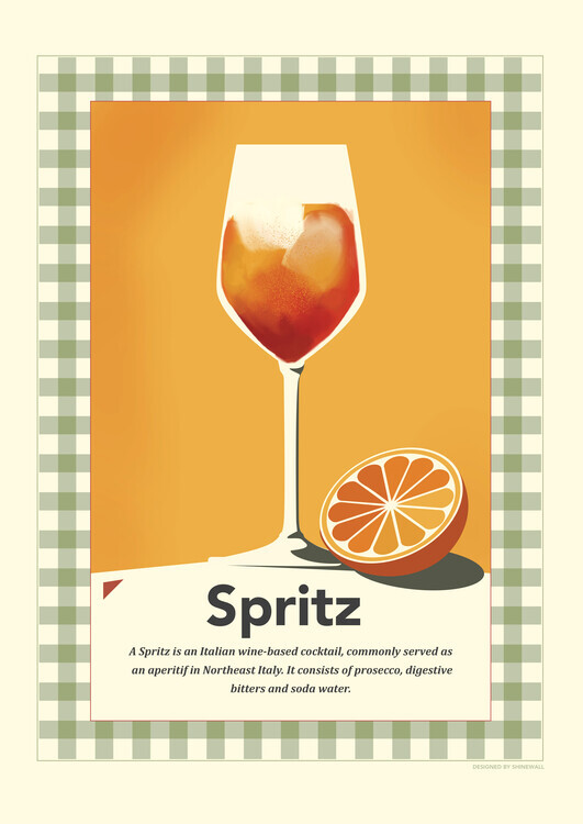 Dionisis Gemos Plakát, Obraz - Spritz retro print, Dionisis Gemos, 30 × 40 cm