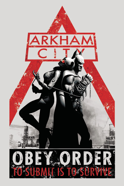Europosters Plakát, Obraz - Batman Arkham City - Obey Orders, 26.7 × 40 cm