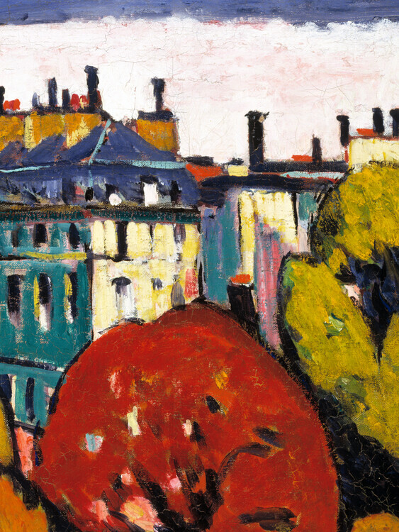 Henry Lyman Saÿen Plakát, Obraz - Houses in Paris, Henry Lyman Saÿen, 30 × 40 cm