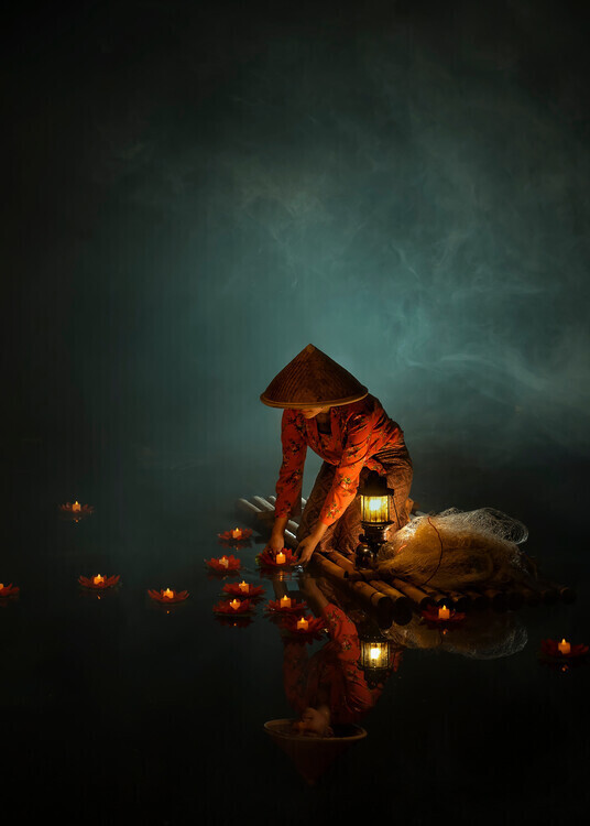 Octavandy Plakát, Obraz - Candle of eternity, Octavandy, 30 × 40 cm