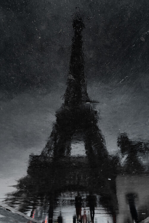 Roland Weber Plakát, Obraz - Rain in Paris, Roland Weber, 26.7 × 40 cm