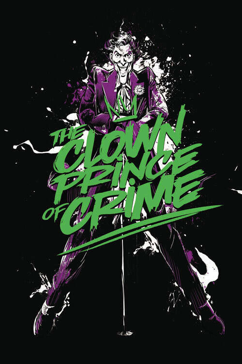 Europosters Plakát, Obraz - The Joker - The Clown Prince of Crime, 26.7 × 40 cm