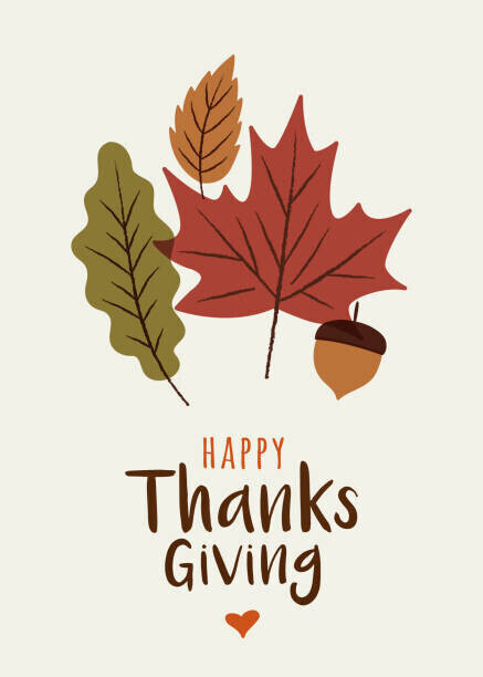 discan Plakát, Obraz - Happy Thanksgiving card with leaves., discan, 30 × 40 cm
