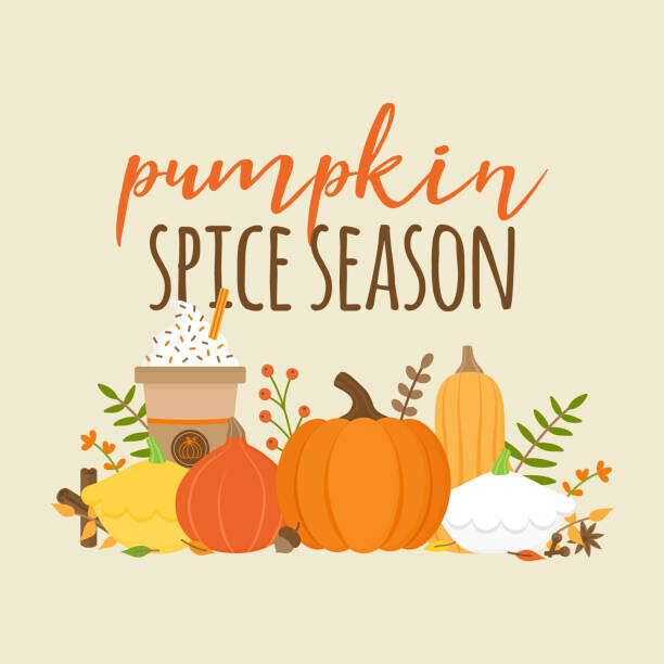 Kristyna Vagnerova Plakát, Obraz - Pumpkin spice season, Kristyna Vagnerova, 40 × 40 cm
