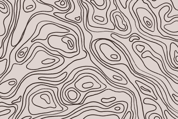 Treechild Plakát, Obraz - Iso Lines Square, Treechild, 40 × 26.7 cm