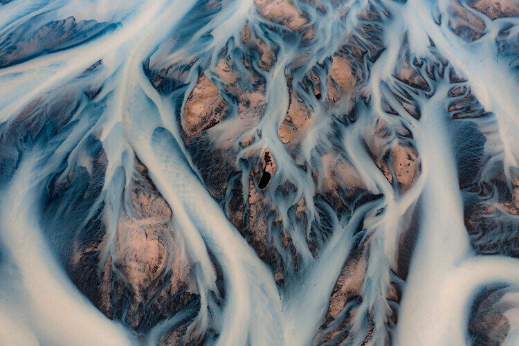 Valentinos Loucaides Plakát, Obraz - The glacier rivers of Iceland, Valentinos Loucaides, 40 × 26.7 cm