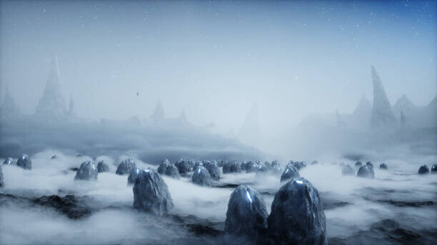 Pavel_Chag Plakát, Obraz - Aliens eggs on alien planet. Mars, Pavel_Chag, 40 × 22.2 cm