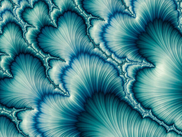 oxygen Plakát, Obraz - Aqua and Green psychedelic fractal background, oxygen, 40 × 30 cm