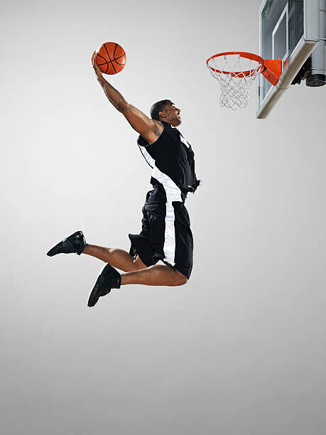 Blake Little Plakát, Obraz - Basketball player dunking ball, low angle view, Blake Little, 30 × 40 cm