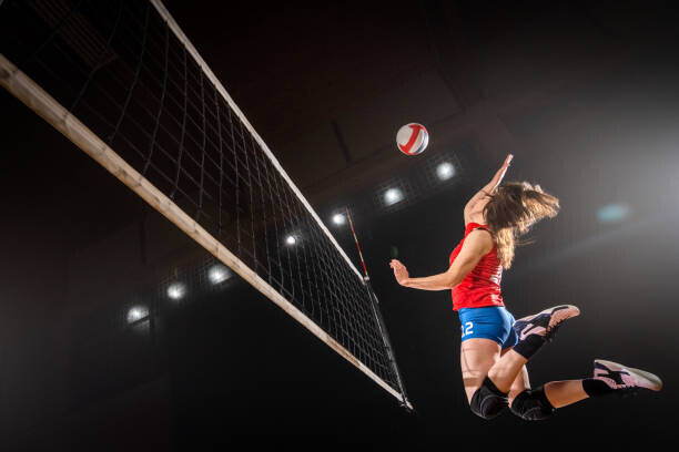 simonkr Plakát, Obraz - Woman spiking volleyball, simonkr, 40 × 26.7 cm